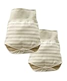 Shellme 新生児 赤ちゃん ベビー 子供 はらまき 寝冷え対策に 綿 2枚セット のびのび ボーダー 0～3歳 男の子 女の子 クロス付け　12－18ヶ月