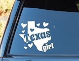 Texas Girlビニールデカール – 選択サイズ (A) X-Small: 3" ホワイト CV742_White_3"