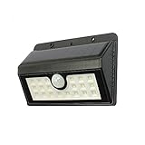 Noloo　20LEDソーラーライト　洋风ブラケットライト　太陽光発電壁付け　ソーラーチャージャー　AA Ni-MH充電　防水　玄関照明庭屋外対応