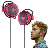 クリップ式イヤホン 有線,3.5 プラグ オーバー イヤー ステレオ ヘッドフォン | 携帯電話 P4 ヘッドセット ヨガ エクササイズ ワークアウト ジョギング ハイキング ランニング