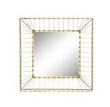 decmodeメタルゴールドフレームウォールミラー 24"W x 3"D x24"H ゴールド 98723