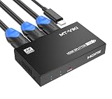 MT-VIKI 最新4K HDMI 分配器 1入力4出力、デュアルモニター用1x4スリムパワードHDMIスプリッター、4K@30Hz、PS4 Fire Stick HDTV用複製/ミラー