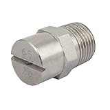 uxcell フラットスプレーノズル　扇状スプレーノズル 　スプレーチップ　シルバー　ステンレス鋼製 2.8mmオリフィススプレー径 65度