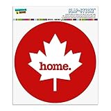 カナダメープルリーフホームカントリーソリッドレッド公式ライセンス自動車用車窓ロッカーサークルバンパーステッカー
