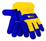 G & F 5018L Premium Cowhide Leather Palm Work Gloves Drivers Gloves Construction Gloves with Heavy F