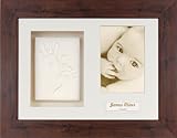 Anika-Baby BabyRice Baby Handprint Footprint Kit Soft White Clay Dough Mahogany Effect Box Photo Dis