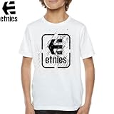 ETNIES エトニーズ スケボー Tシャツユース サイズSTACK WRECK TEEホワイトNO13 Sサイズ