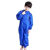 Gudehome子供レインコート男の子 女の子レインウェア雨具 上下セット強防水キッズレインコート ブルー 2XL(125-135cm)