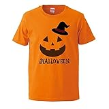 〈ハニ―スマイリーズ〉 United Athle(ユナイテッドアスレ) ハロウィン Tシャツ 半袖T 半袖 T-shirt プリントT コスプレ 子供 伸びない お揃い 大人用 子供用 子供服 カラー 男 女 ベビー (オレンジ（デザイン3）, アダルト-XL)