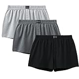 [Ｋａｙｉｙａｓｕ] ニットトランクス メンズ 下着 抗菌防臭加工 前開き ボタン付き 個別包装 95%綿 大きいサイズ M-5L 50-125kg対応 3枚/5枚セット ストレッチ 通気 (3枚セット1 L)