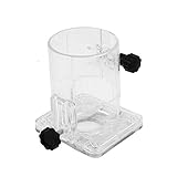 uxcell マキタ3703トリマーのベースアセンブリ　硬質プラスチック　金属　クリア　ネジノブ