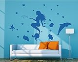 Ik73 Wall Decal Sticker Room Decor Art Mural Mermaid Dolphin Child Bedroom by StickersForLife [並行輸入品