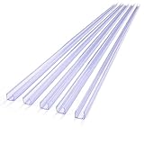 Delight 20pcs 39 3 /8 " x 1 /2 "クリアPVCチャネルマウントホルダーACC FlexのLEDネオンロープライト65 '合計長