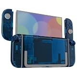 eXtremeRate Nintendo Switch 2対応用DIY交換シェルボタン、Switch 2 & Joycon 2対応カスタムフルセット 背面プレート コントローラーハウジングボタン付き デラックス版-クリア系【クリアブルー】