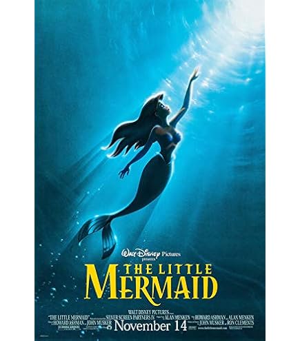 Amazon｜映画ポスター リトルマーメイド-1 ポスター アートキャンバス