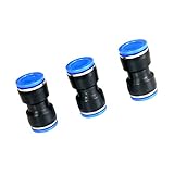 P Prettyia 3個　空気圧　コネクタ エア配管　プッシュ　ストレート　チューブ継手　ワンタッチリリース - 12mm