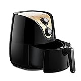 新鮮な空気のフライヤー、1230W完全自動家庭用電気フライヤー、3.2Lミニオーブン、ブラック、レシピ、健康調理用品オーブン