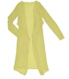Plus Nao(プラスナオ) UVケア必須アイテム長袖ロングカーデ カーディガン 薄手 軽量 持ち運び 便利 F イエロー