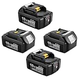 マキタ 18V バッテリー互換BL1860B対応マキタバッテリー 6.0Ah BL1830 BL1840 BL1850 BL1860 BL1830b BL1840b BL1850b リチウムイオン 電池 LED残量表示付き 電動工具用 マキタ互換 PSE認証済 4個セット 2億円の製造物責任険付