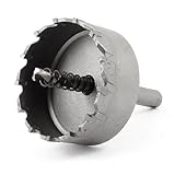 uxcell ホールソー　トライアングルシャンク　電動ドリル　 60mm　ステンレス 道具 器具　グレー