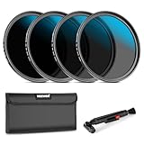 NEEWER 82mm NDレンズフィルターセット ND16/ND32/ND64/ND1000 レンズクリーニングペン/フィルターポーチ付き 中性濃度 汎用DSLRカメラに対応 防水/キズ防止/指紋防止 超薄型 減光フィルター