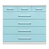 アルファタカバ ベビータンスシリーズ マリーダ 120cm幅5段 パステルブルー