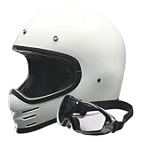 リード工業(LEAD) バイク用 フルフェイス スクランブラーヘルメット RUDE (ルード) ホワイト フリーサイズ (57-60cm未満)