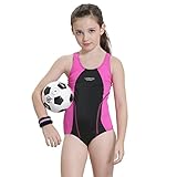 Bwiv スクール水着 フィットネス水着 競泳/学校 女の子/ガールズ/キッズ/子供 ワンピース水着 水泳/練習 連体 スイミングウェア ジュニア スイムスーツ 黒・ピンク 身長98cm以下・体重10