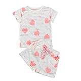 LANDFOXキッズベビー女の子半袖Tシャツ+ショートパンツ服装セットClothing カラー: ピンク