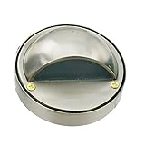 Best Quality Lighting LV50SLV Finished Outdoor Step Light with Clear Glass Shade, Stainless Steel [並