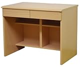 ライフスタイリングショップ パソコンデスク 収納棚 コンパクト 幅90×奥行59cm ライトブラウン FS-030LB