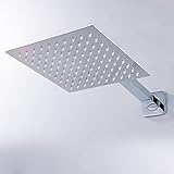 高品質 シャワーヘッド 高水圧 超薄型 ステンレス鋼 人気 降雨 正方形 レインフォレスト体験 洗浄便利 取付簡単シャワーヘッド セット