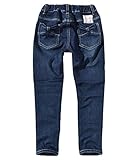 L.COPECK エルコペック 女の子用 ストレッチ デニムパンツ ウエストゴム 子供ジーンズ ロングパンツ 120cm C7713【1.ブルー】