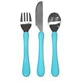 green sprouts Learning Cutlery Set, Aqua, 12 Months Plus by green sprouts