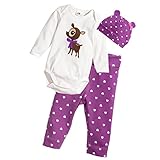 Dovewill キッズ　可愛い　コットン　帽子　シャツ　パンツ　3点セット　普段着　全3サイズ5パタン - 鹿, 90センチ