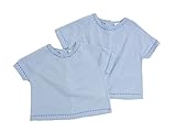 [リトル・ミー] Little・Me 半袖 ベビー Tシャツ 太め糸のハンドステッチ 可愛い アウトレット（米Li) ブルー 2枚セット ブルー 9M/80cm