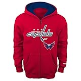 NHL Washington Capitals 8 – 20 Boys Sportsman Full Zip Fleece Hoodie M