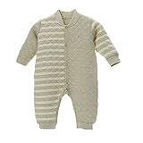 エルフ ベビー(Fairy Baby)オーガニックベビー肌着 ロンパース カバーオール 秋冬用 (グリーン サイズ：59)