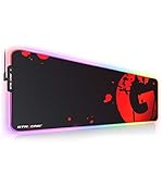 GTPLAYER ゲーミングマウスパッド マウスパッド キーボードパッド ゲーミング 大型 光る PC パソコン RGB 防水 USBケーブル付属 滑らない