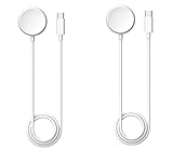 【TYPE-C 2本 長さ1M】 for アップルウォッチ 充電器 Apple Watch 充電器 充電ケーブル ワイヤレス 充電機 マグネット式充電ケーブル 持ち運び便利 軽量 急速充電器 Apple Watch Series9/8/7/6/5/4/3/2/1/SE/Ultra 対応 Type-C ホワイト (TYPE-C, 2本)