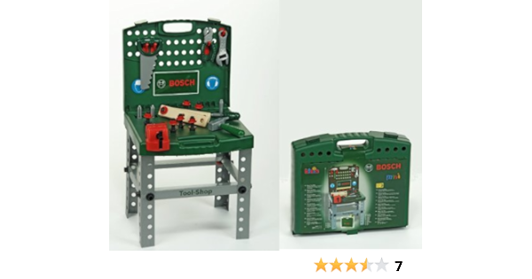 Amazon Bosch ボッシュ ミニワークセンター ワークベンチ 工具セット Tool Shop 並行輸入品 大工さん おもちゃ