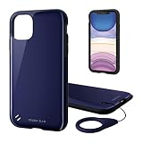 エレコム iPhone 11 ケース TOUGH SLIM 耐衝撃×薄軽 [エアークッションで衝撃吸収] ネイビー PM-A19CTS2NV