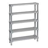 選べる幅サイズ31段階！軽量アルミ製 収納ラック5段 棚板奥行18cm 高さ110cm 幅バリエーション30cm～180cm (60cm)