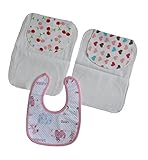 【globalzakka】 ベビー 汗取り コットン シート パッド 2枚 スタイ セット 女の子