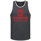 English Premiership Liverpool Football ClubメンズCrest Teeノースリーブタンク、チャコールヘザー/スチールヘザー L グレイ