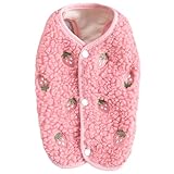 JPETTOかわいい 犬服 冬服 フリース ペット服 コート ジャケット 背中開き Dカン付き ドッグウェア 犬服 パーカー もこもこ 柔らかい 猫服 可愛い 防寒着 保温 小型犬 中型犬 大型犬