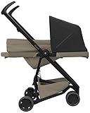 【セット買い】クイニー ザップフレックス ブラック×サンド + コクーン サンド 新生児シート付き両対面ベビーカー【日本正規品保証付】