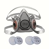 3M 6000 Series Respirator Medium Half Mask Facepiece with Adjustable Straps Size Medium 6200 with 2 