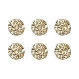 WIICOYK ゴールド ローズレリーフ メタル ボタン セット(20mm-6個)