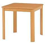 ダイニングテーブル (色：ナチュラル)　VDT-7683NA　丸角なので小さなお子様がいるご家庭でも安心　サイズ（外寸）：幅75×奥行75×高さ71cm　組立て式